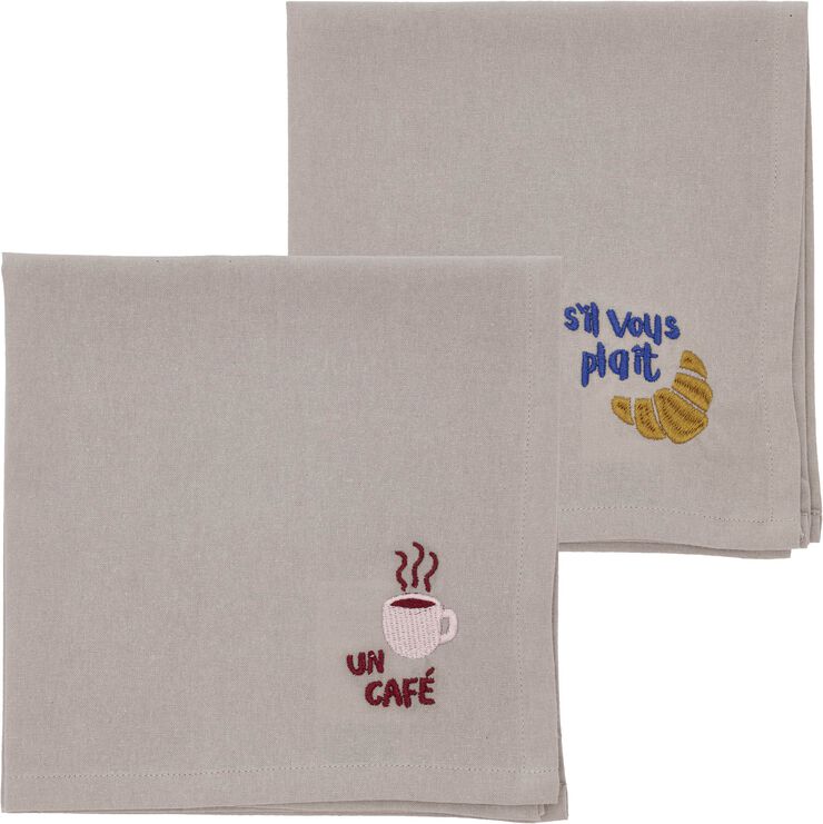 Tøyservietter 40x40 Bistro 2 stk. Coffee brown