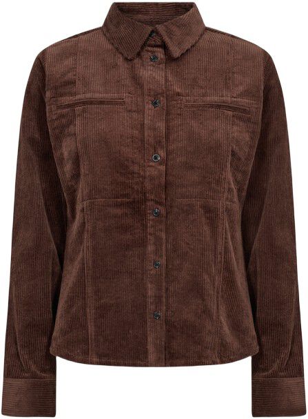 LR-ORLANDO 1 Skjorte M&oslash;rk brun
