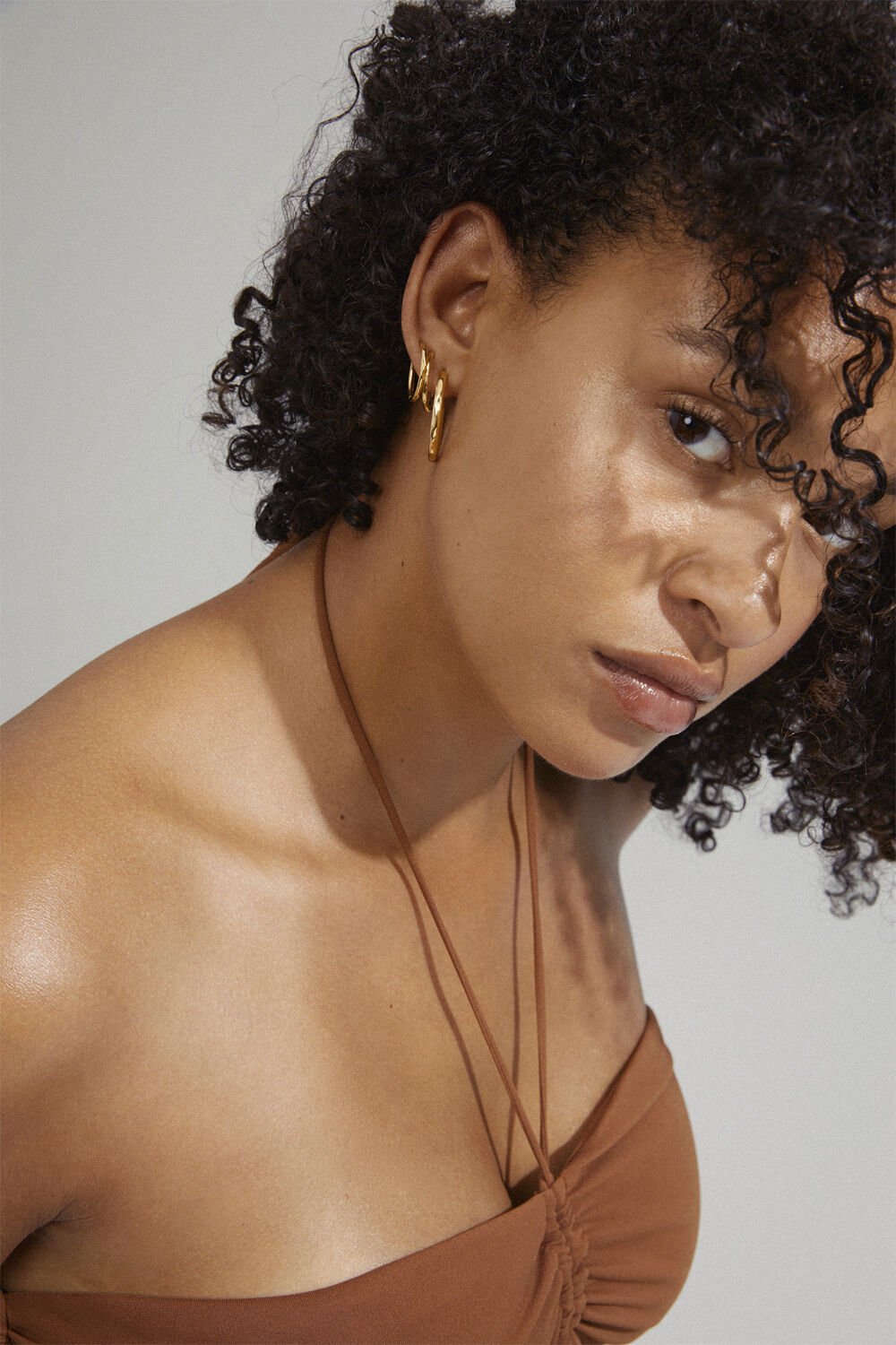 EVE hoop earrings 2-in-1 set gold-plated