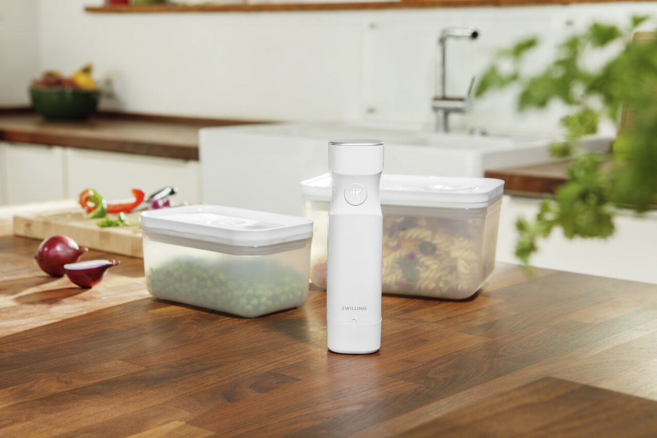 Fresh & Save Vakuum beholders&aelig;t 3d i plastik. S,M, L