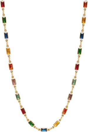 Men's Rectangle Tennis Necklace