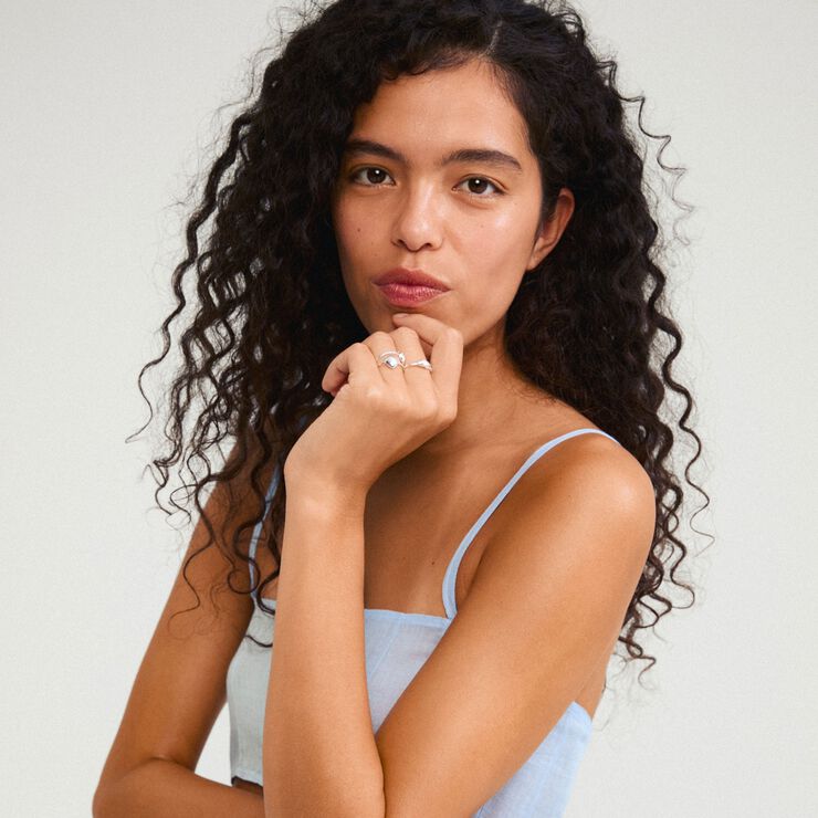 BREEZE rings 3-in-1 set silver-plated