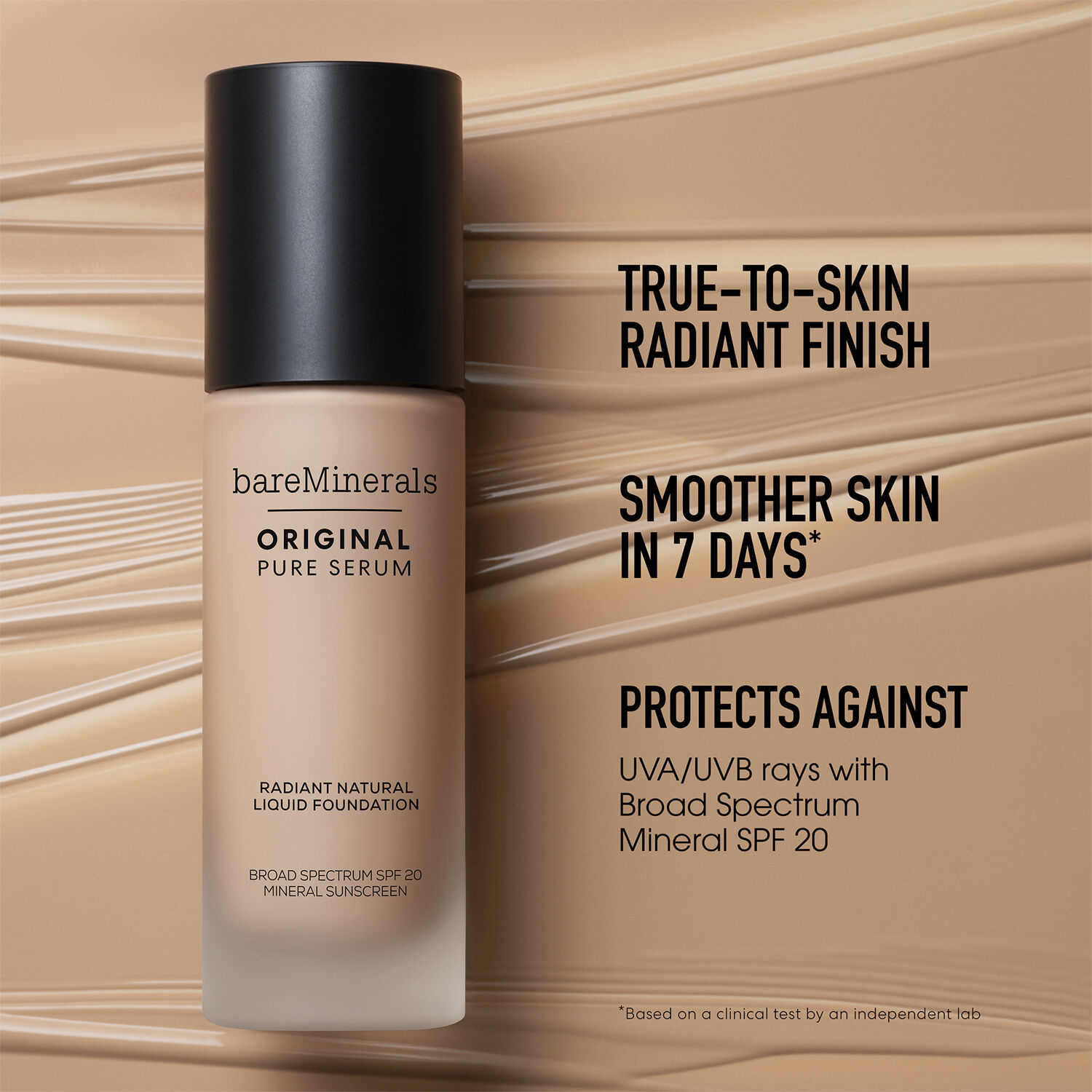 Original Pure Serum Radiant Natural Liquid Foundation Mineral SPF 20 F