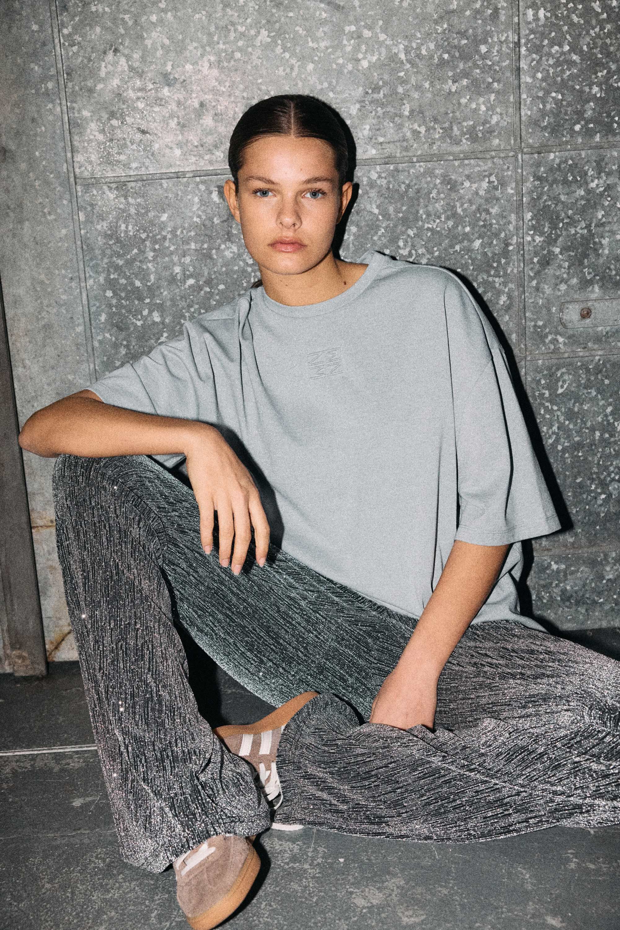 NMNADINE GLITTER EMBOS T-SHIRT