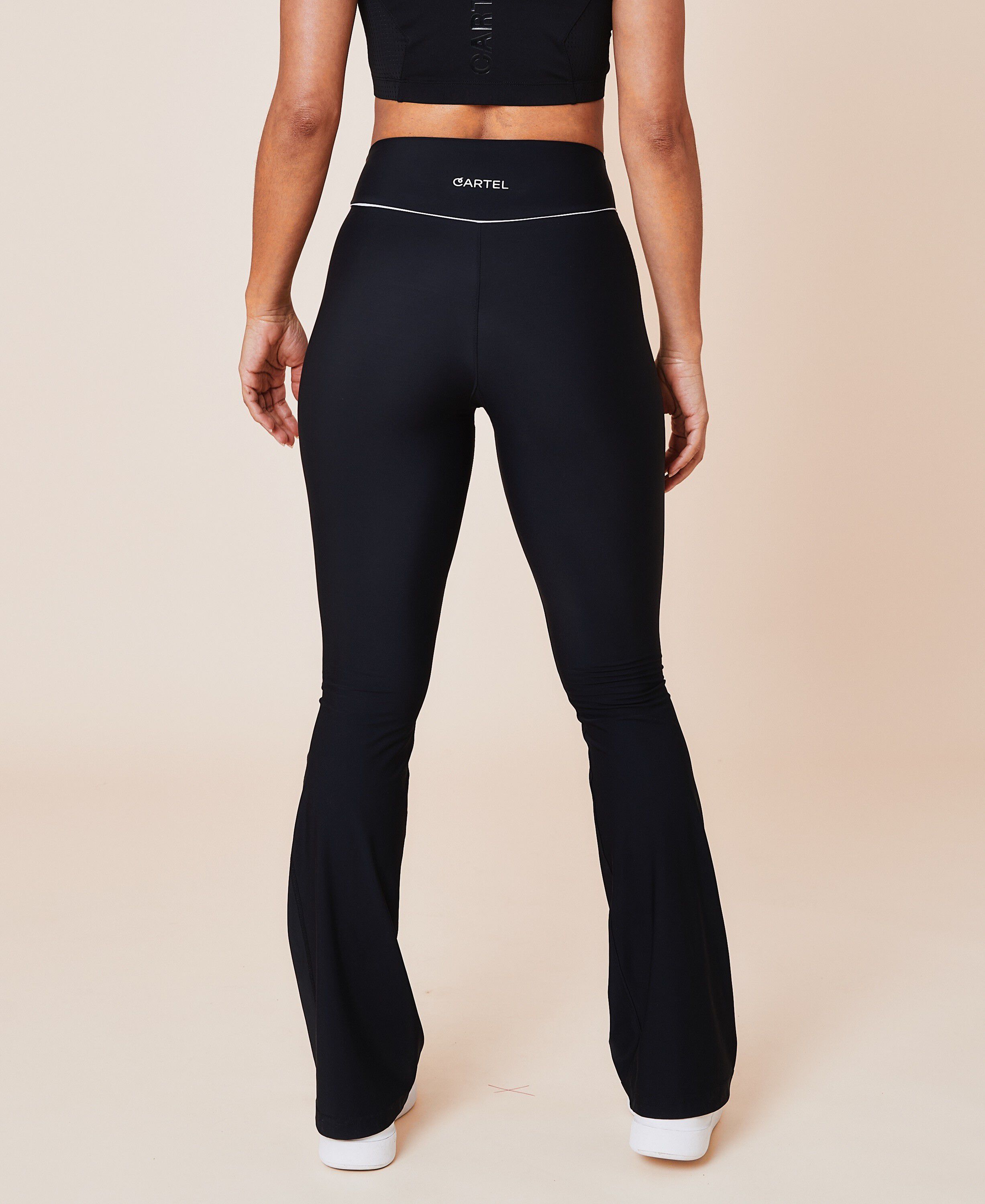Peak high-waist flared brushed leggings - Ocean
