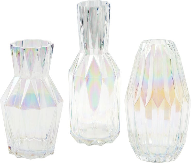 vase folds glass luster L