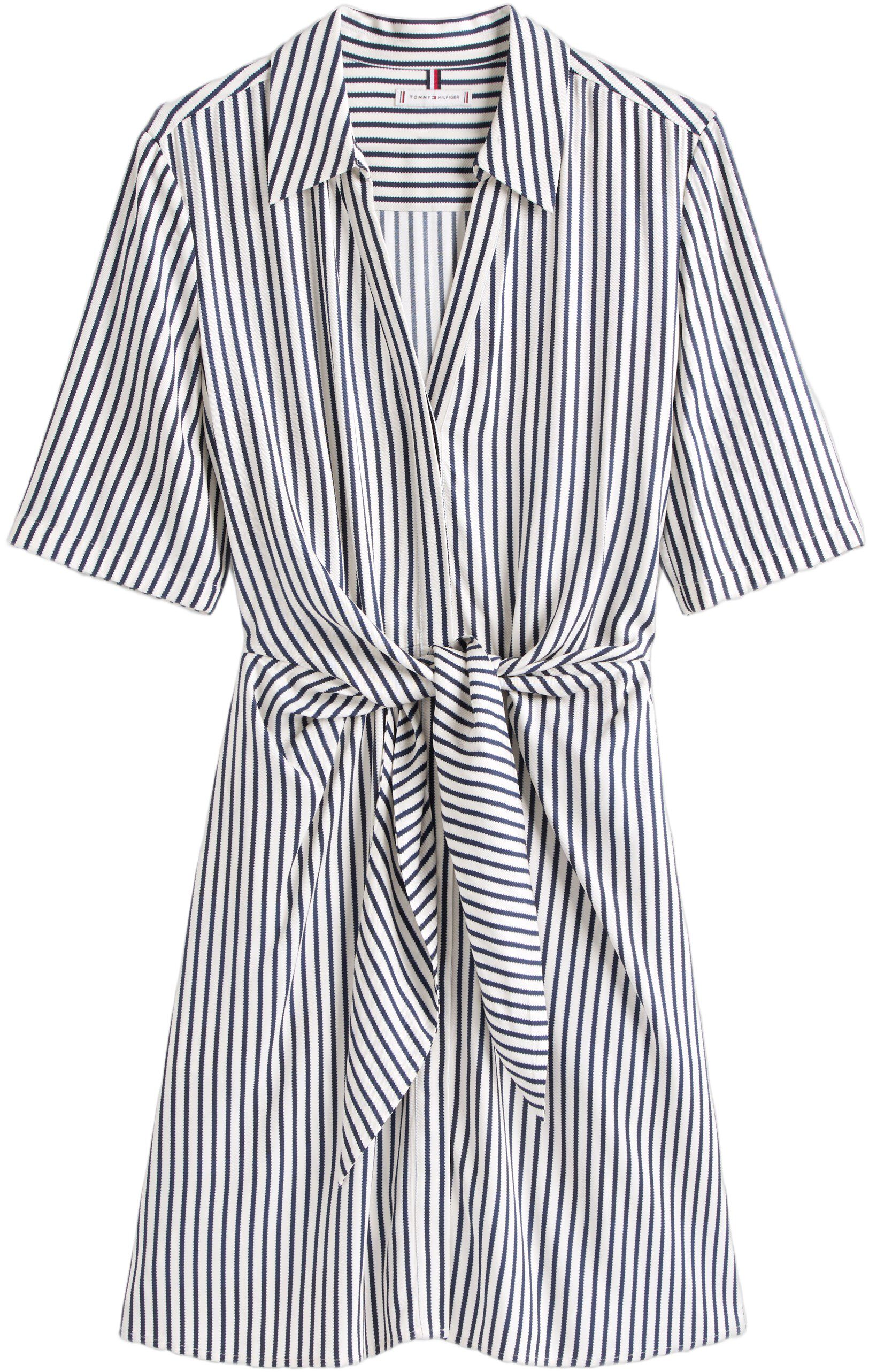 VIS TWILL S/S KNOT SHORT DRESS