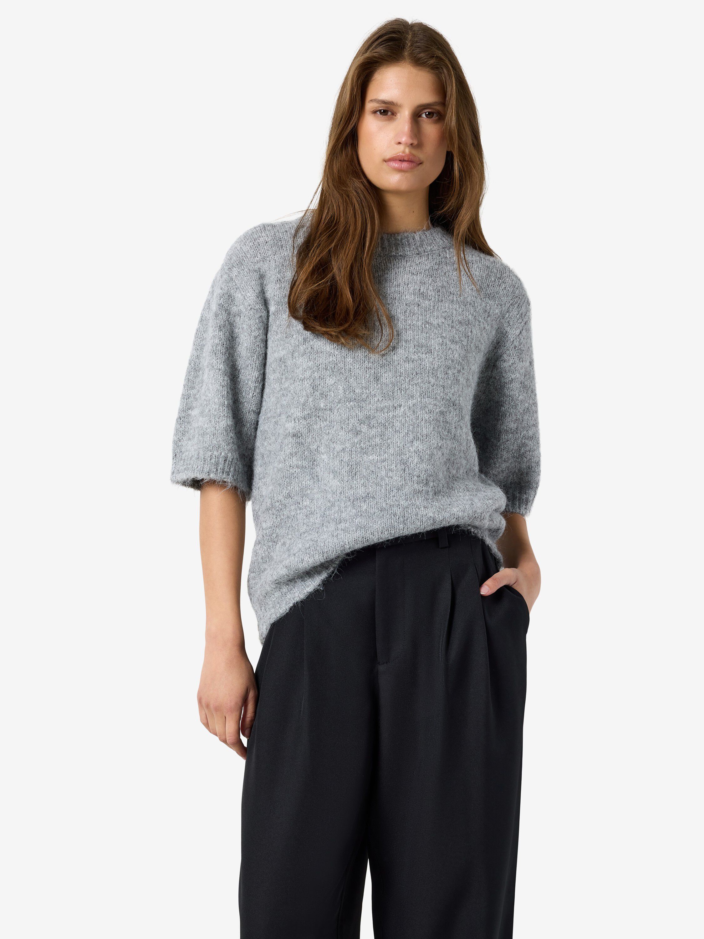 Nmsutton S/S O-hals strikkeknuter