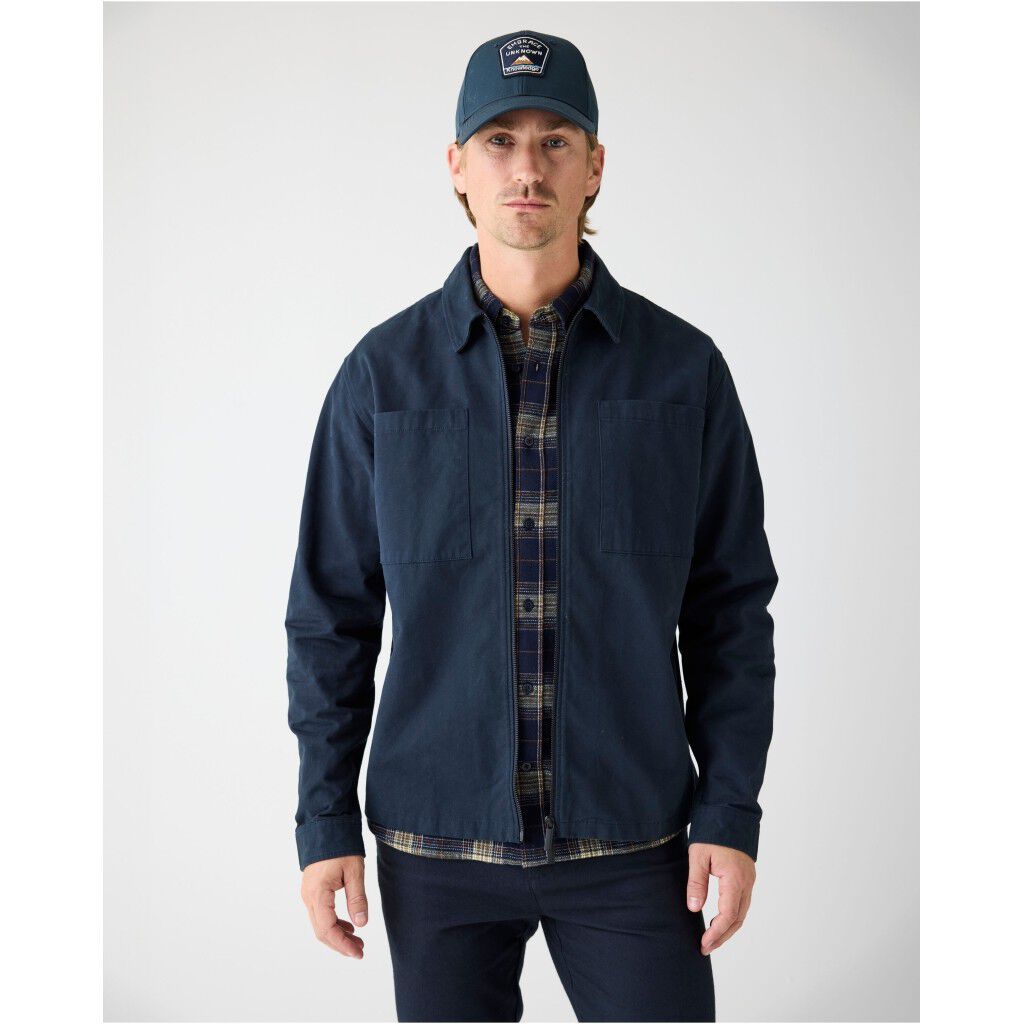 Twill zip overshirt
