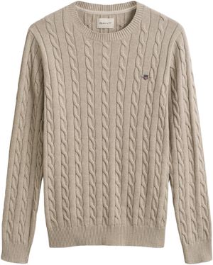 COTTON CABLE C-NECK