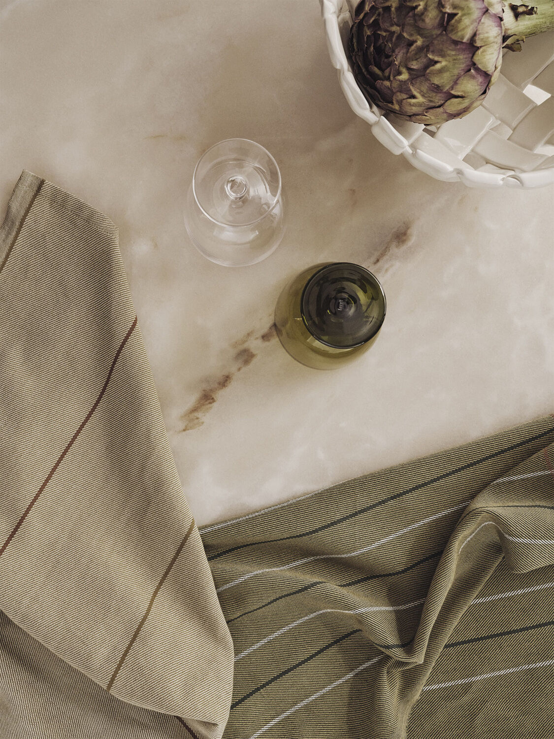 Ito Tea Towel - set of 2 - Seaweed/flax