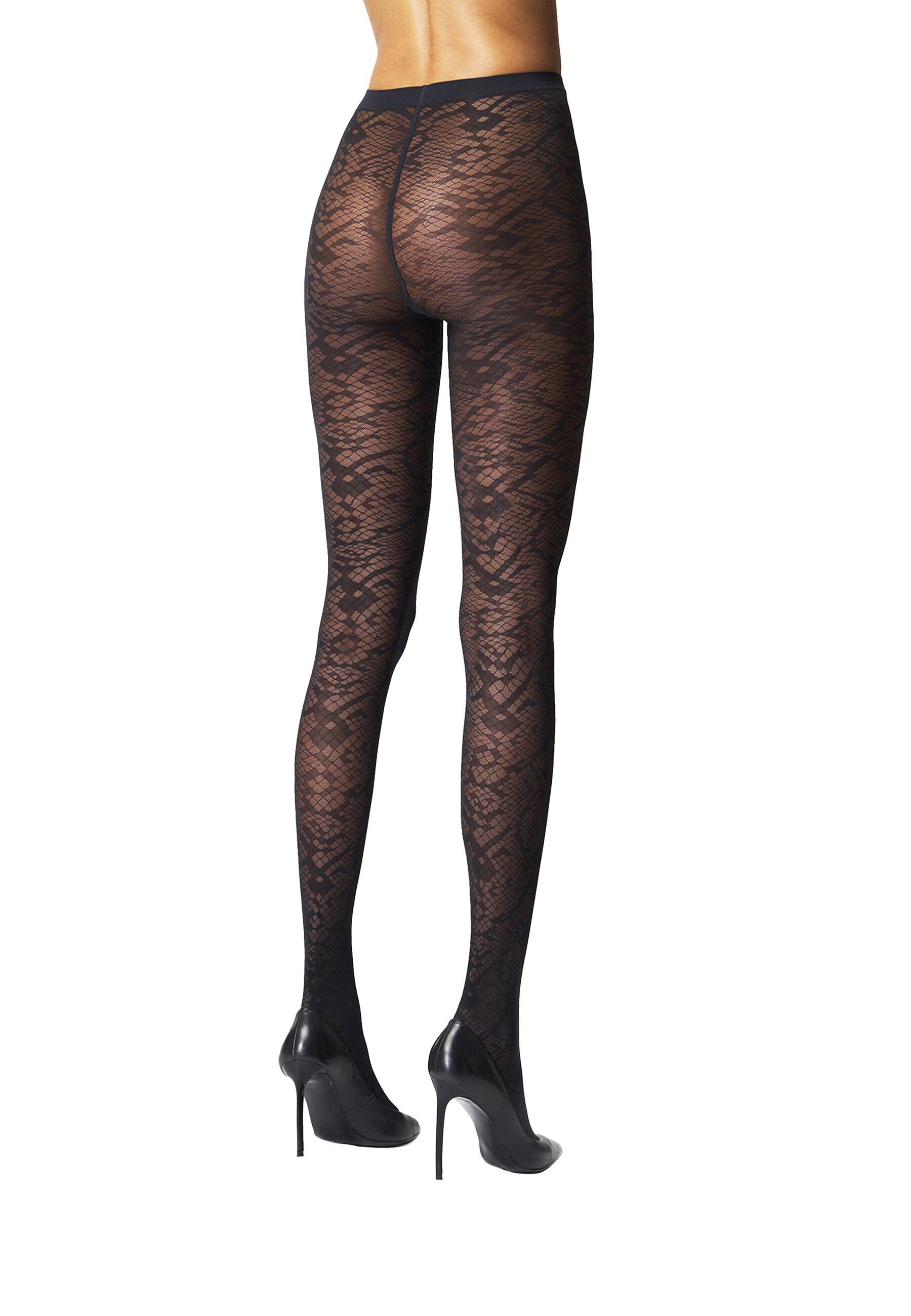 Snake Jacquard Tights