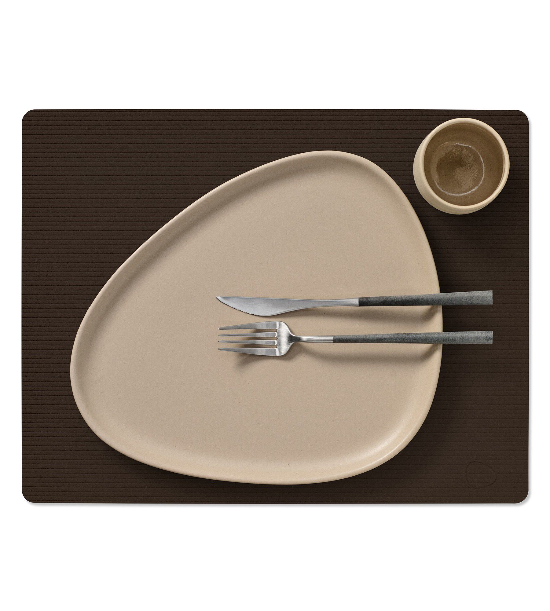 Table Mat Square L Corduroy Hazel