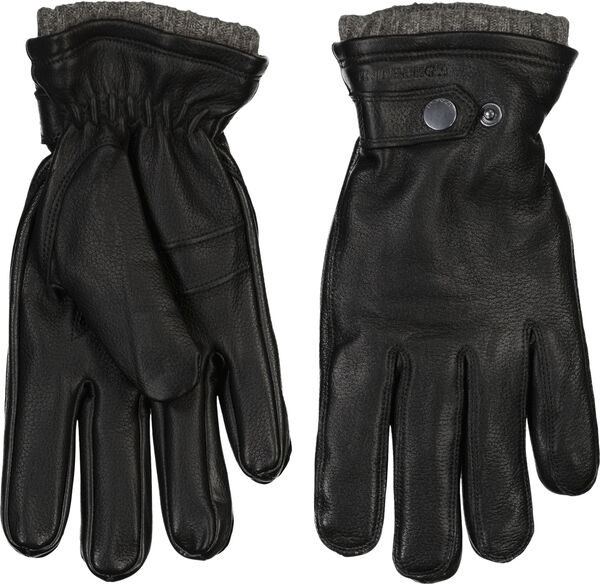 Soft leather gloves w. primaloft padding