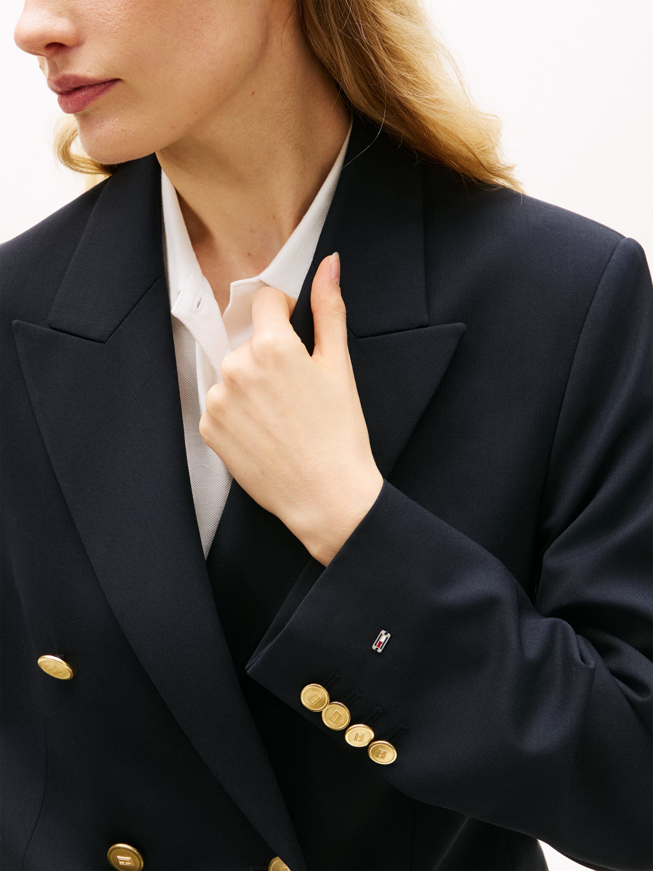 Timeless Wool Blend Relaxed Double Breasted Blazer