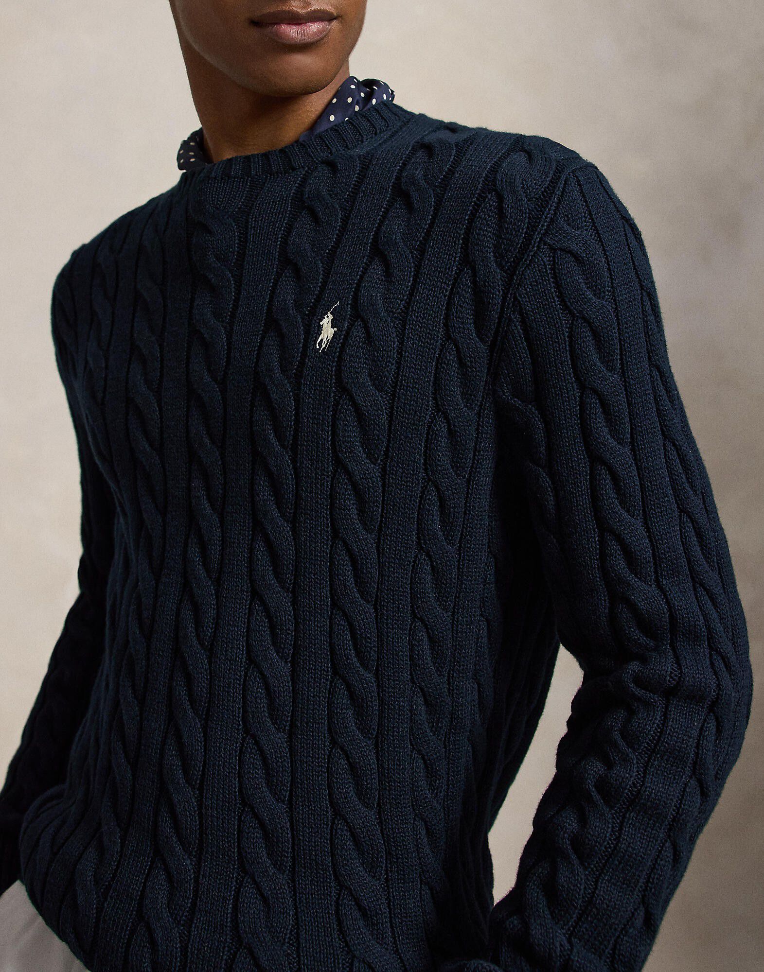 Cable-Knit Cotton Sweater