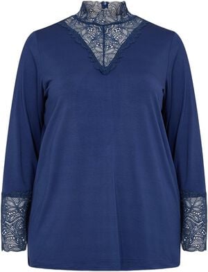 Curvy WA-STELLA 8 Bluse Blå