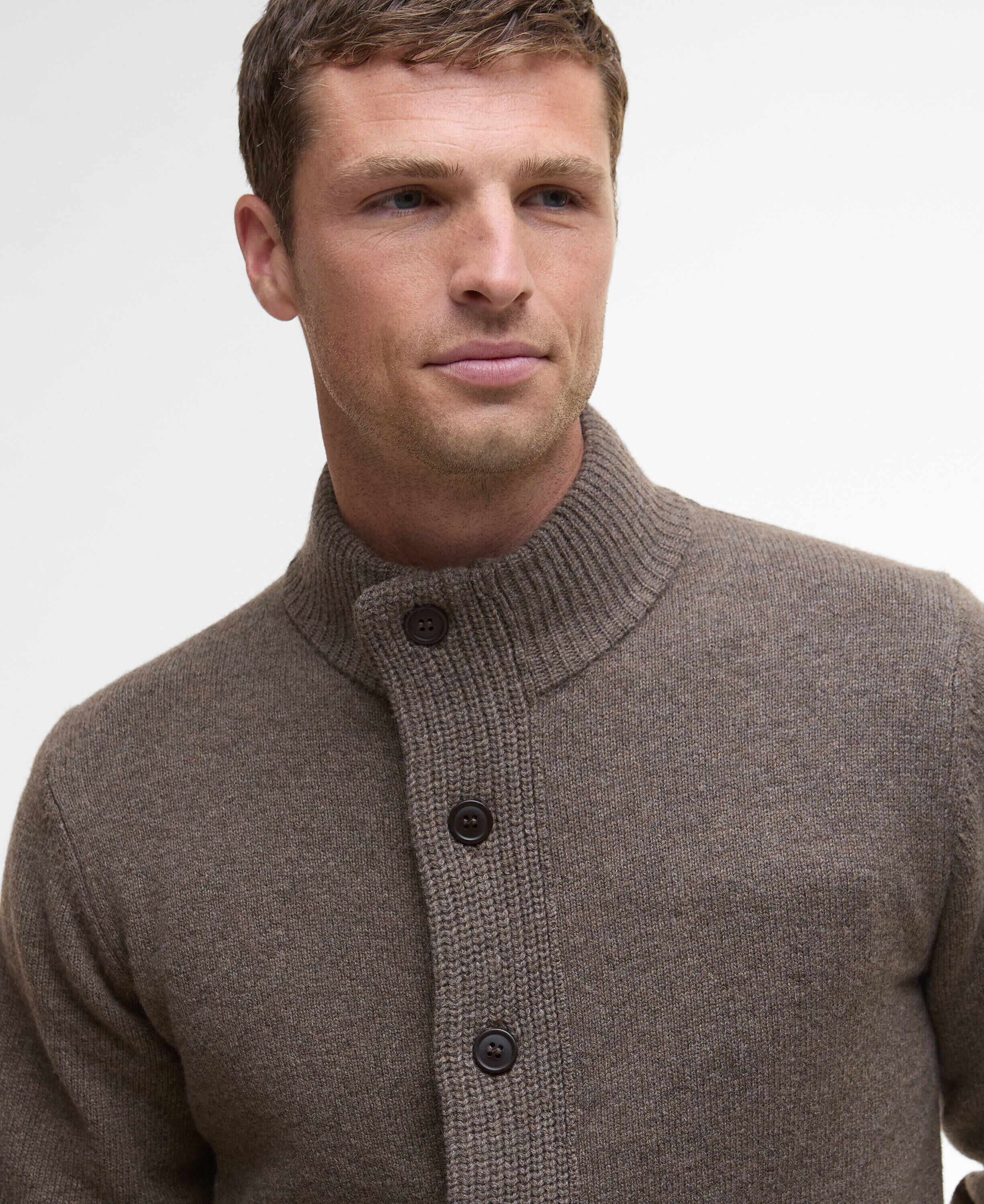Barbour Essent Patch Zip Through Knitted Jumper Through Knit