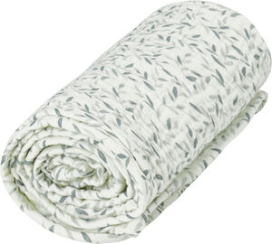 Muslin Blanket, Baby - GOTS Green Leaves