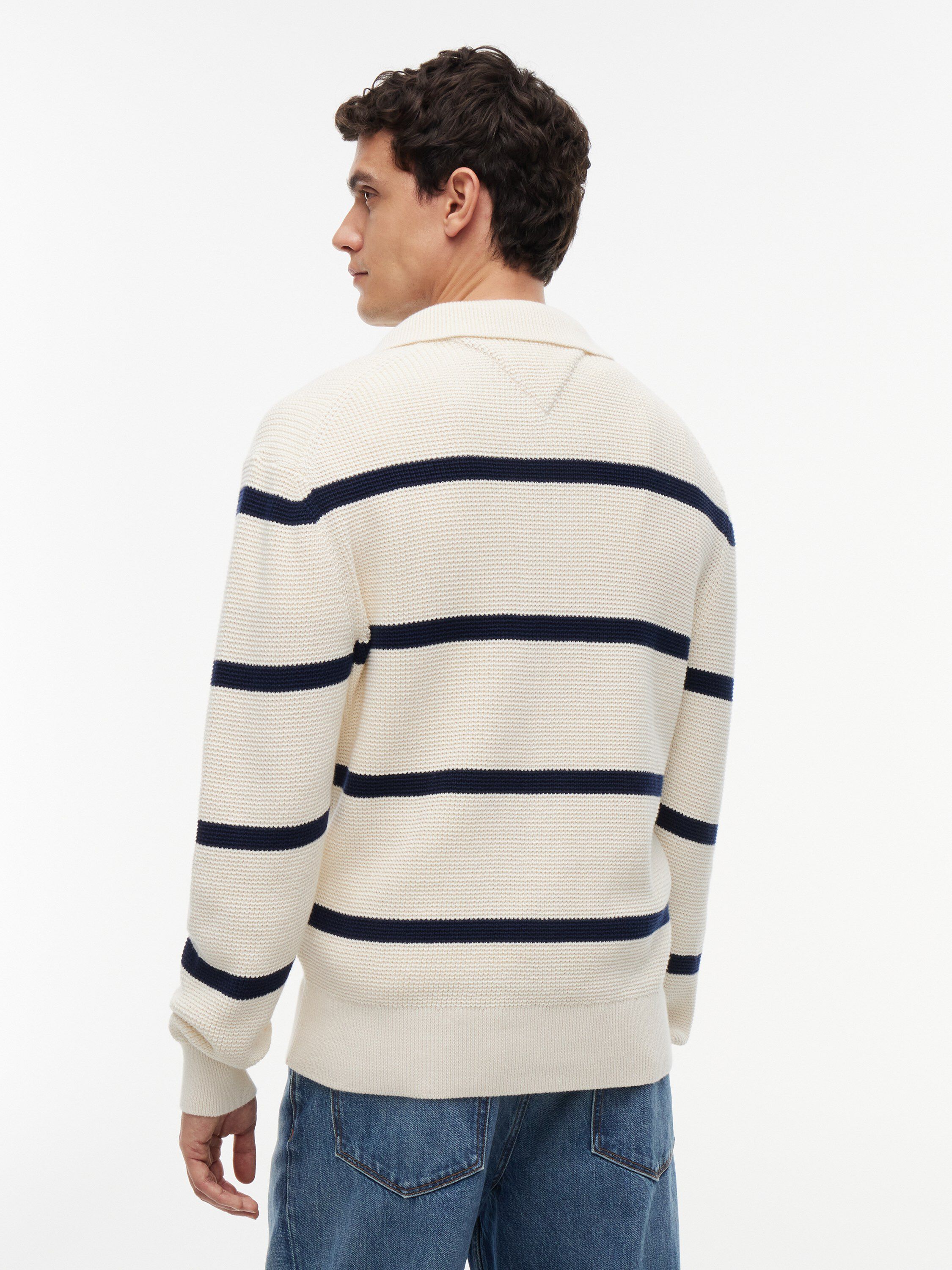 Waffle Knit Relaxed Rugby Jumper