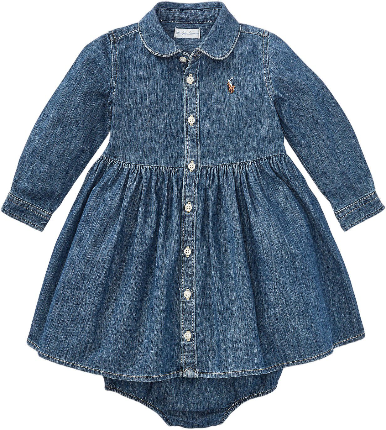 Shirred Denim Shirtdress & Bloomer
