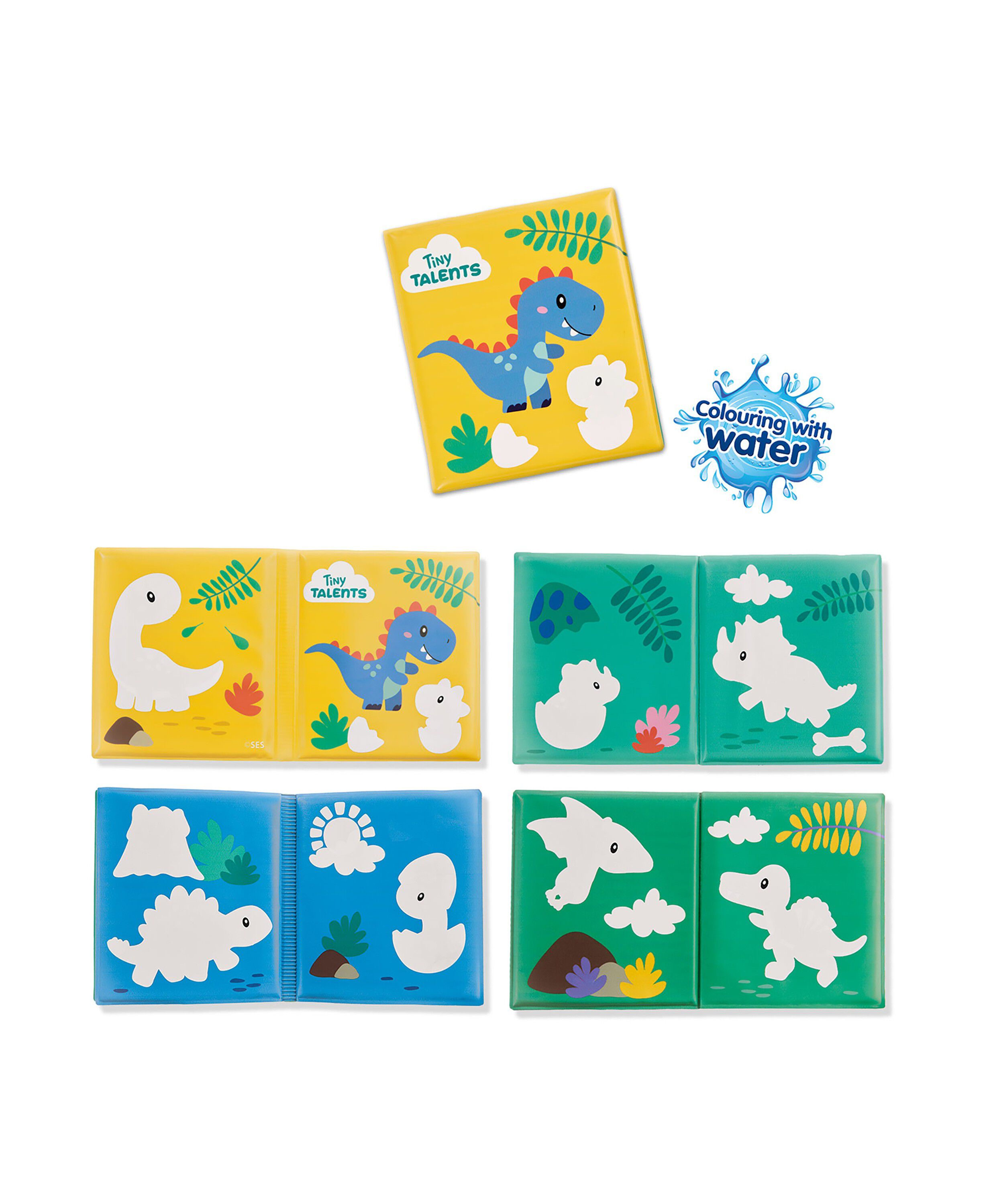 SES Creative - Badeleg - Farv med vand - Dino badebog