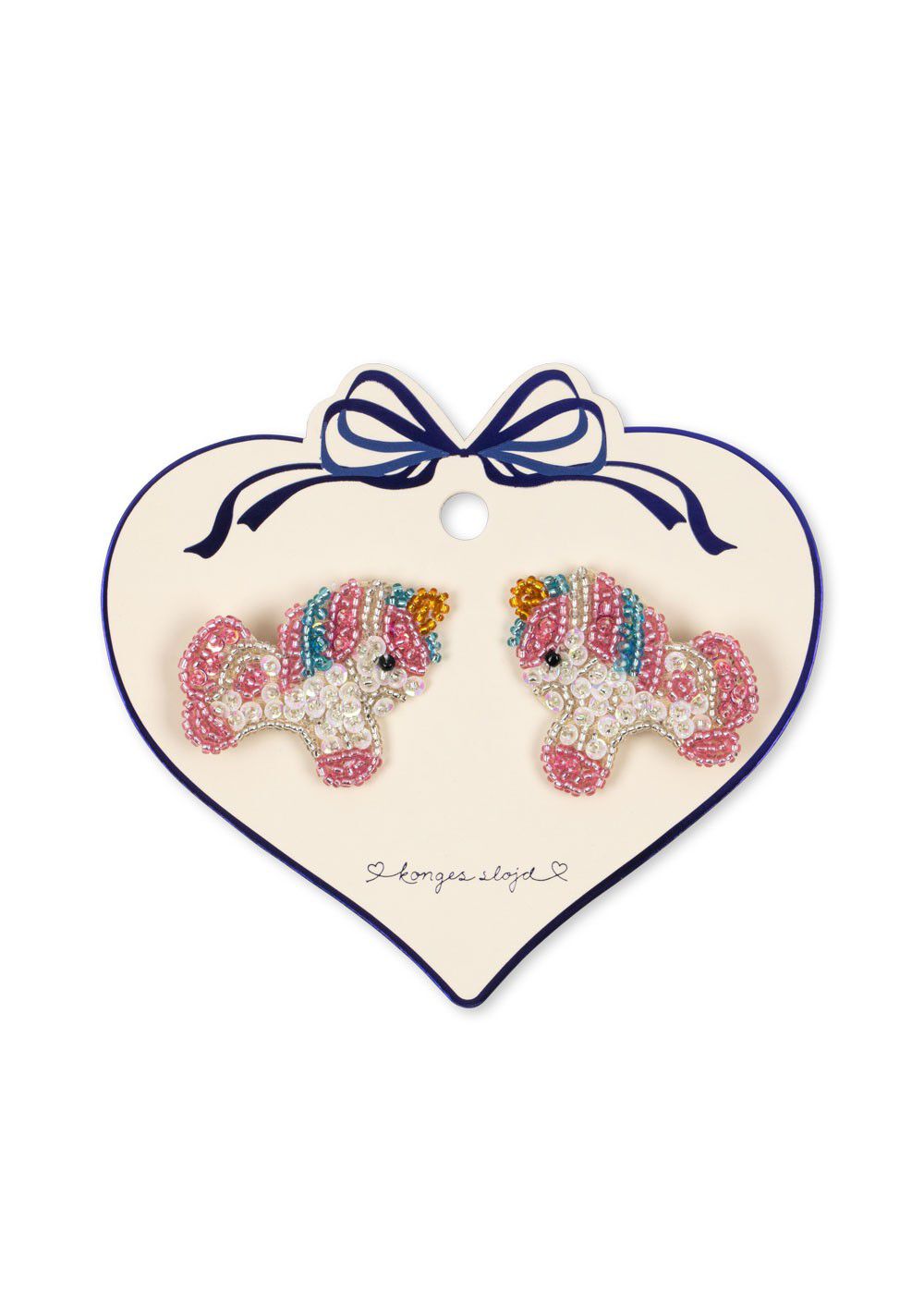 2 PACK UNICORN BEADED HAIR CLIPS