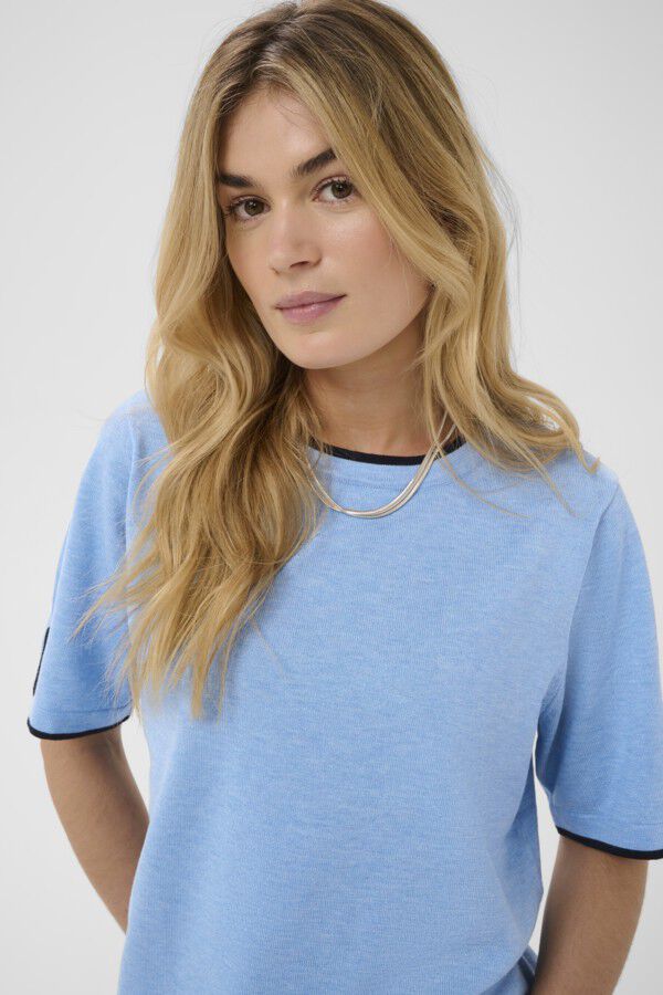 MilaSZ Contrast Stripe SS Pullover