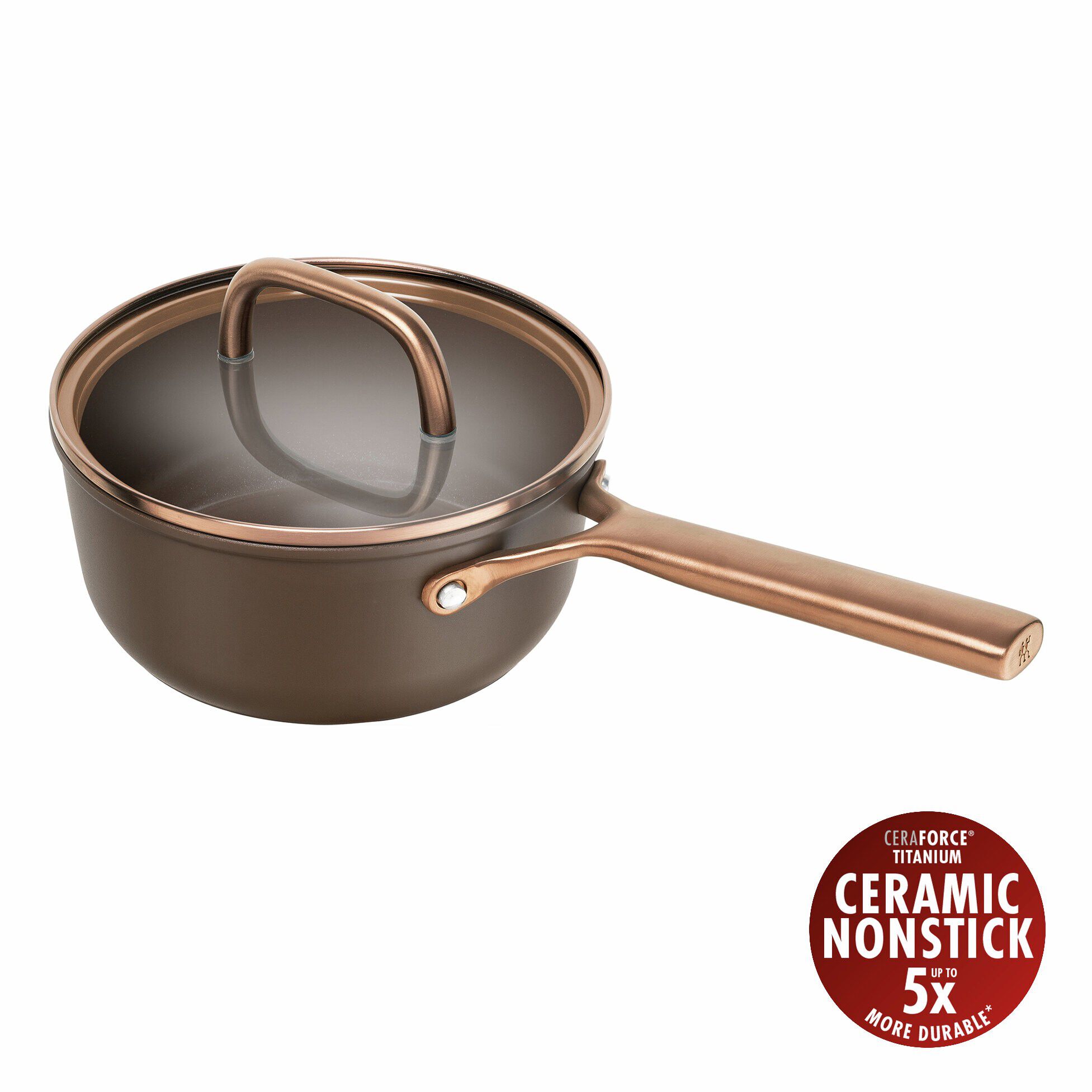 Milano, Kasserolle med glasslokk 18 cm, Brun