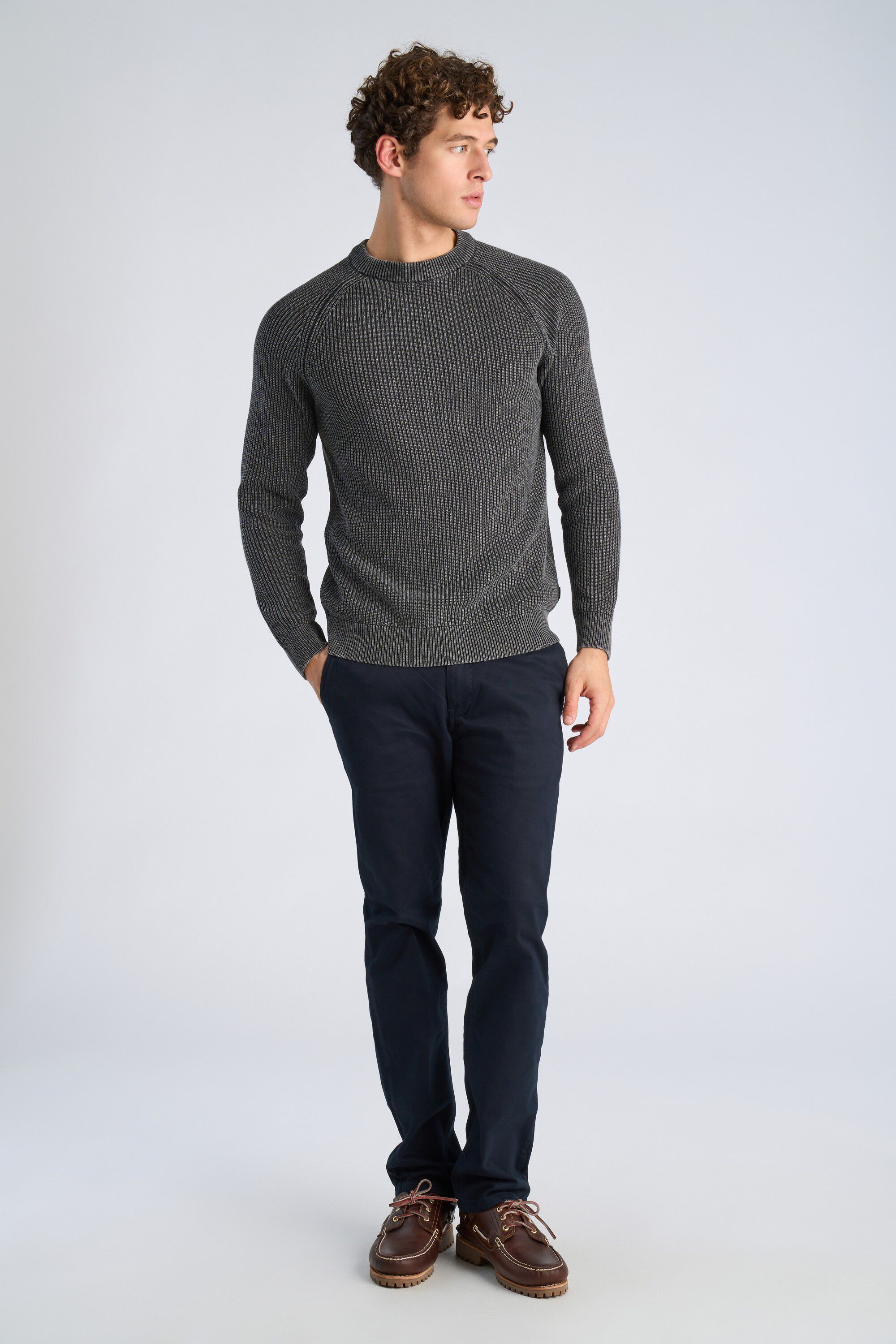 Recycled acid crew neck L/S