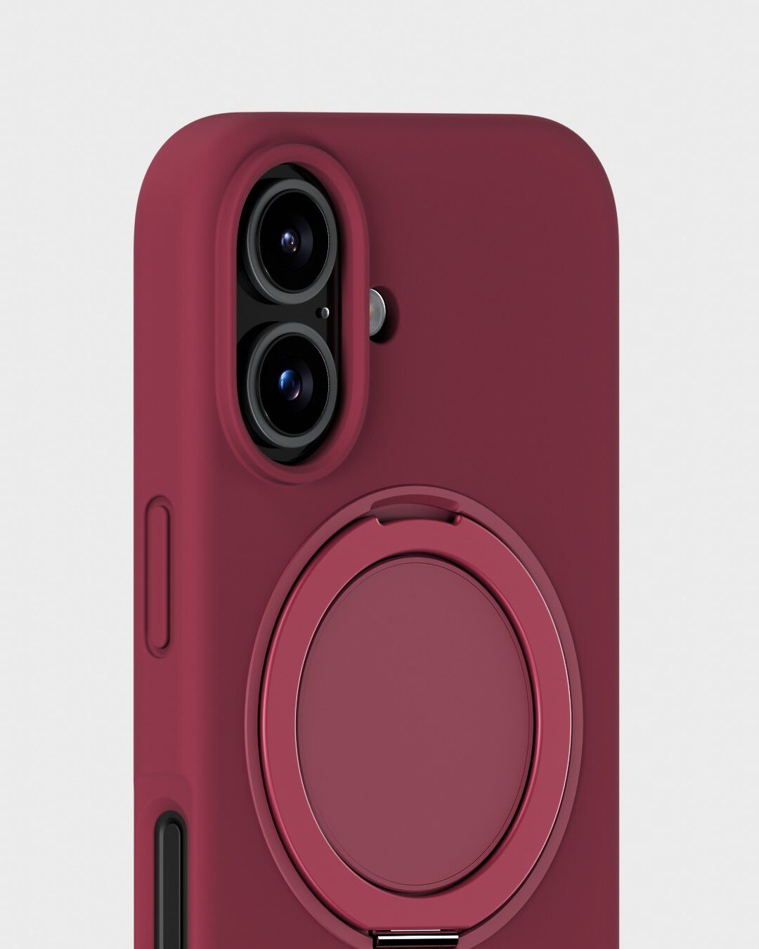 Silicone Stand Case iPhone 16 Red Velvet