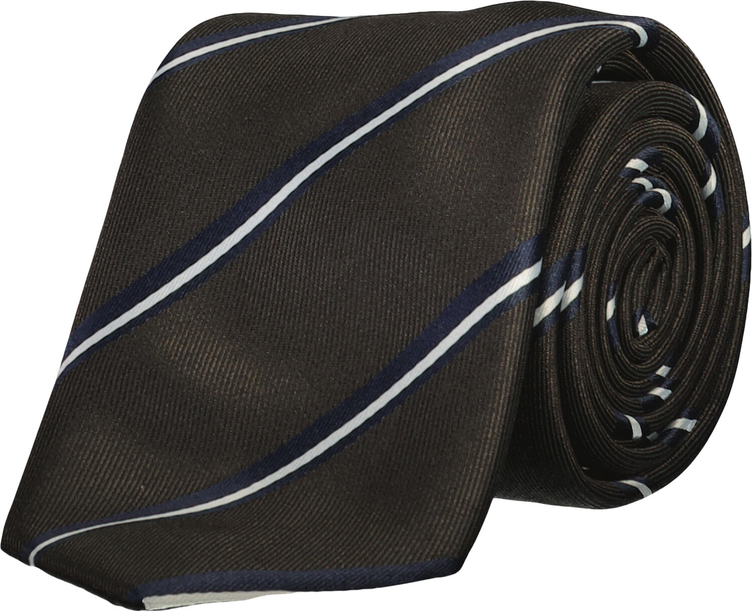 Polyester tie with stripe 7 cm