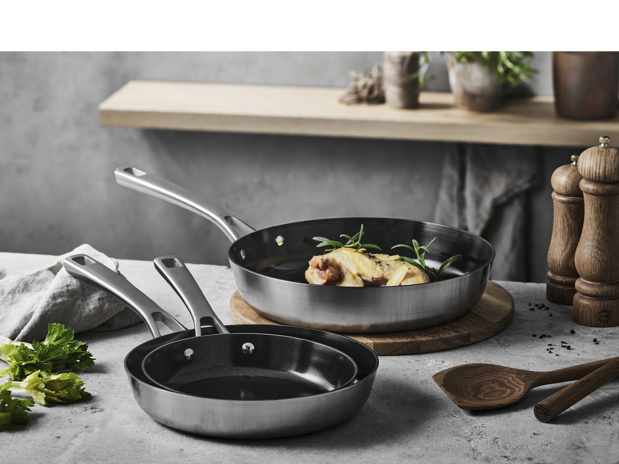 Stekepanne keramisk non-stick Divette 20 cm Rustfritt st&aring;l