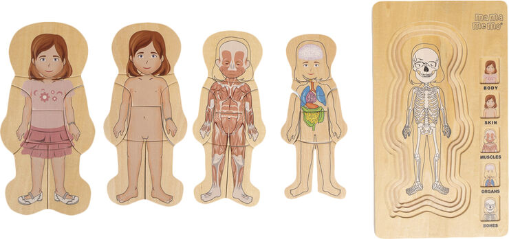 Puslespil Træ Min Krop Pige