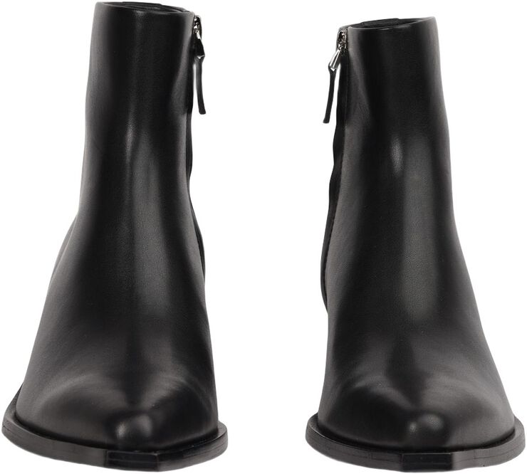 DULZURA - ANKLE LEATHER BOOTS WITH ZIPPER