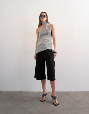 TSHANNY HALTER SCARF TOP WVN