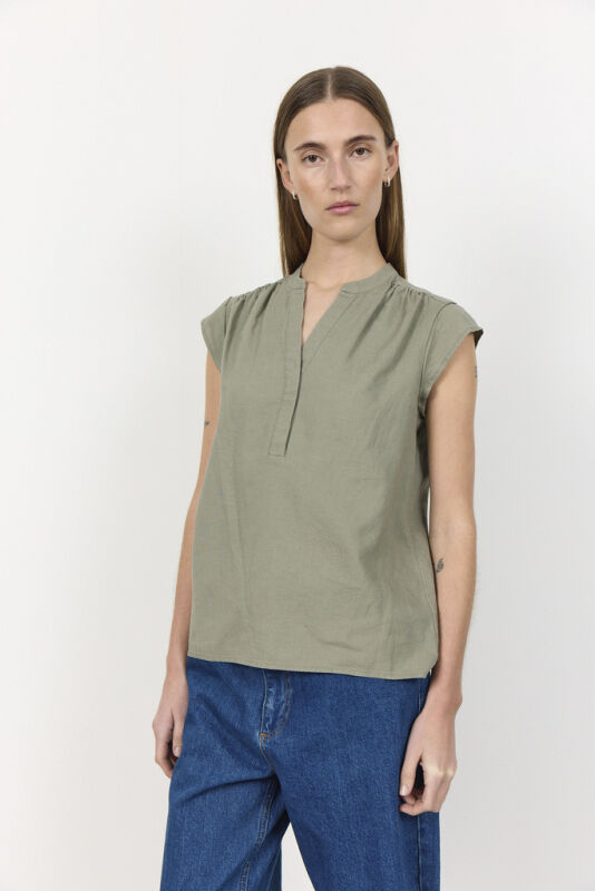 LR-NAJA 19 Bluse Gr&oslash;n