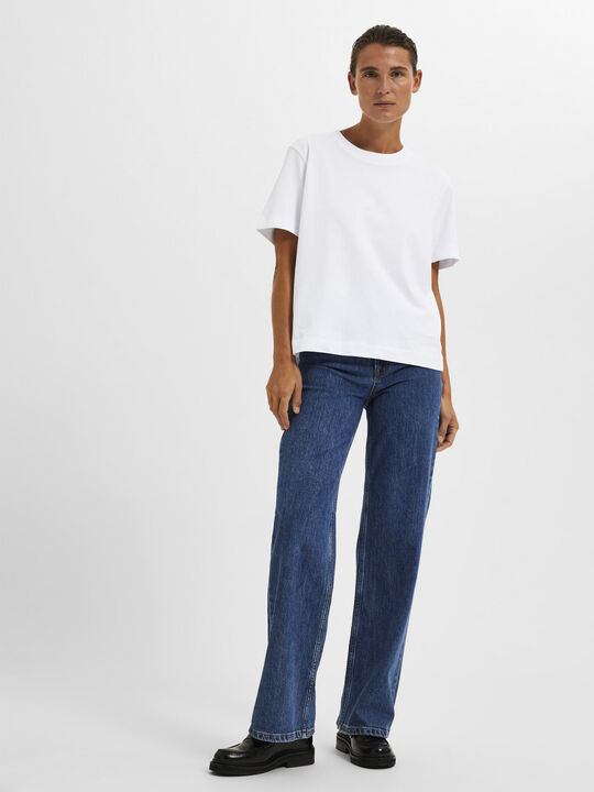 Slfessential Ss Boxy Tee Noos