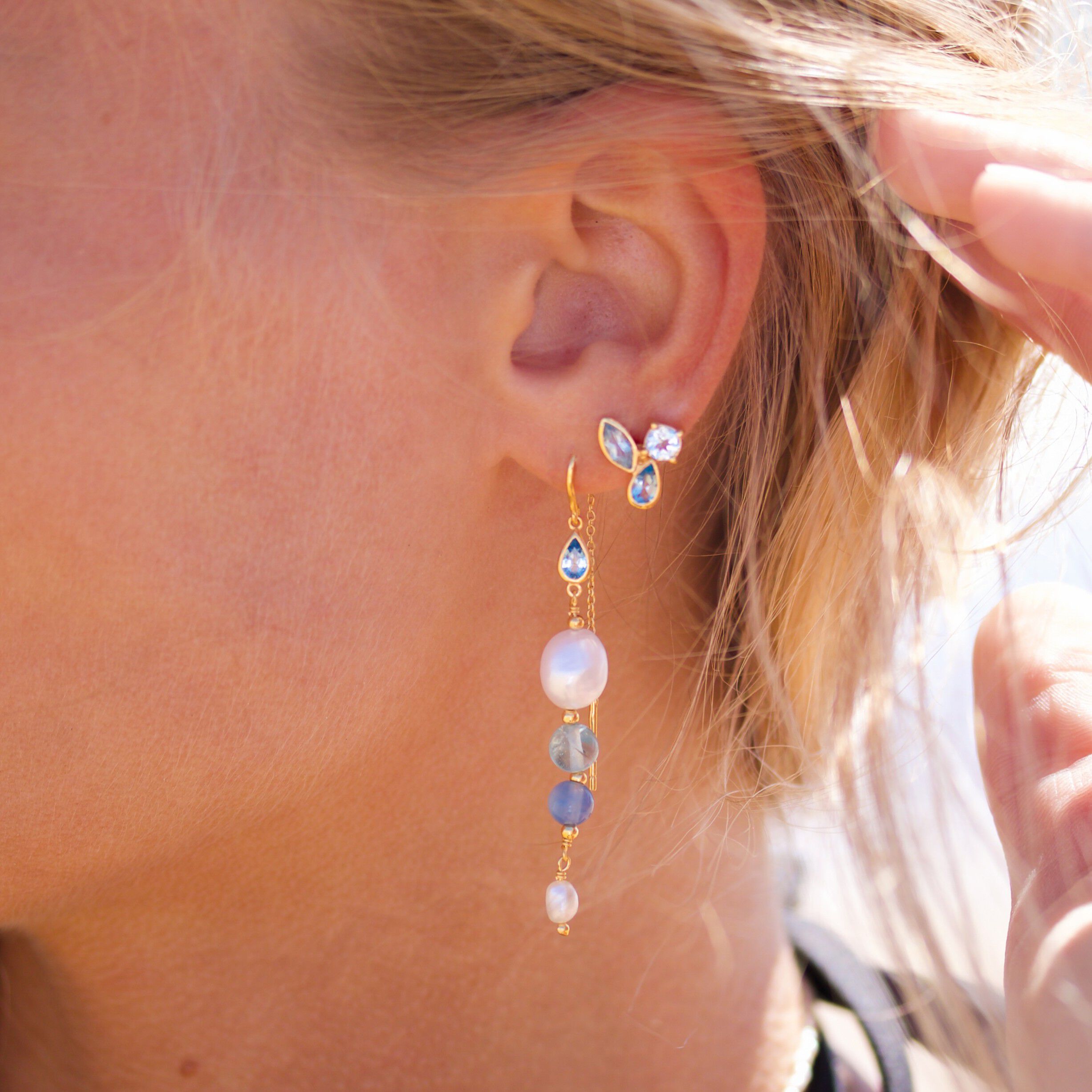 Water Drop Crystal Pearl Earring