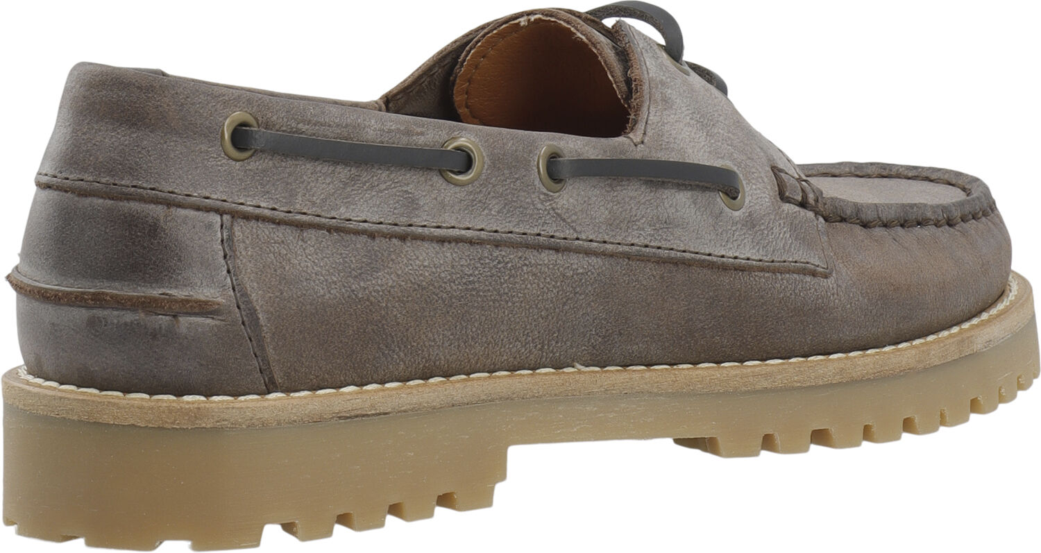 CASLENA Boat Shoe Pull Up Leather