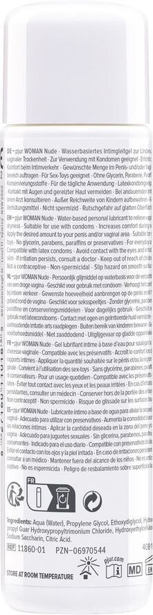 Pjur Woman Nude - Vandbaseret glidecreme 100 ml.