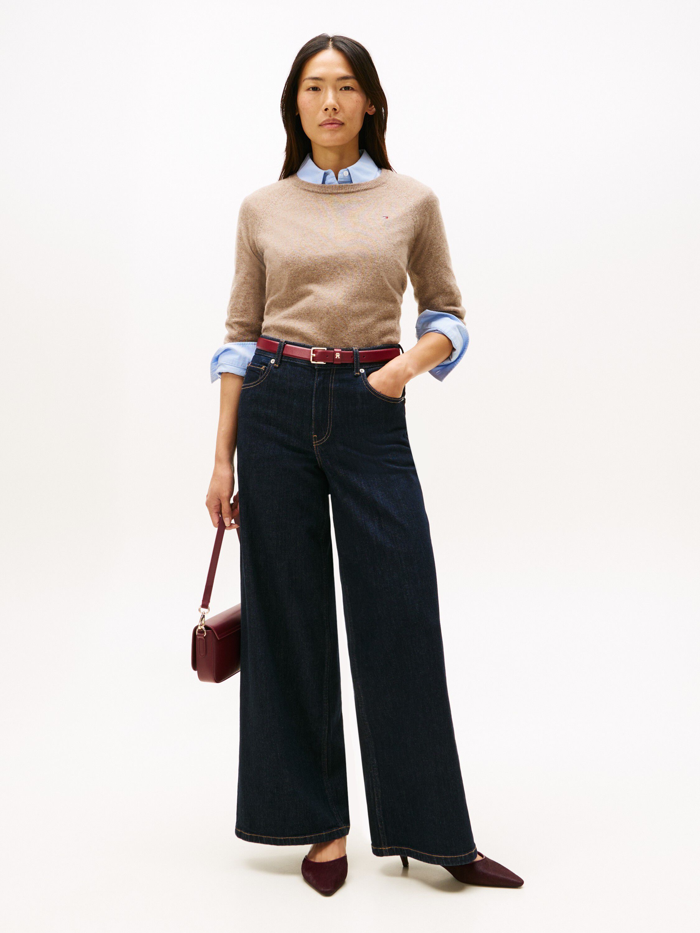 WOOL CASH C-NK LS SWEATER