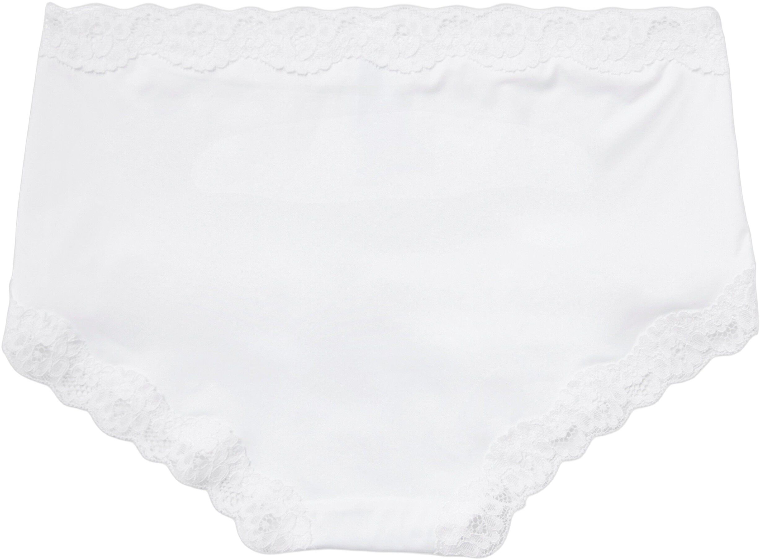 Truser med normal midje og blondekant