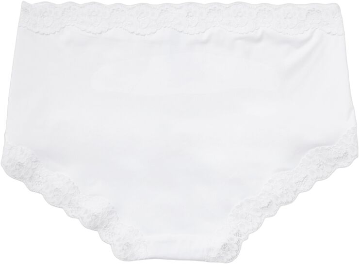 Truser med normal midje og blondekant