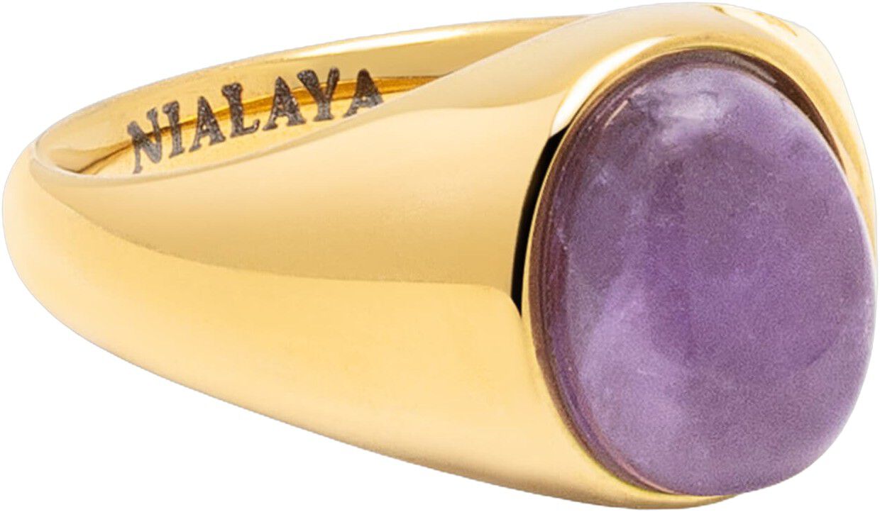 Women's Oval Amethyst Signet Ring