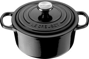 Rund støbejernsgryde 4,2L Black