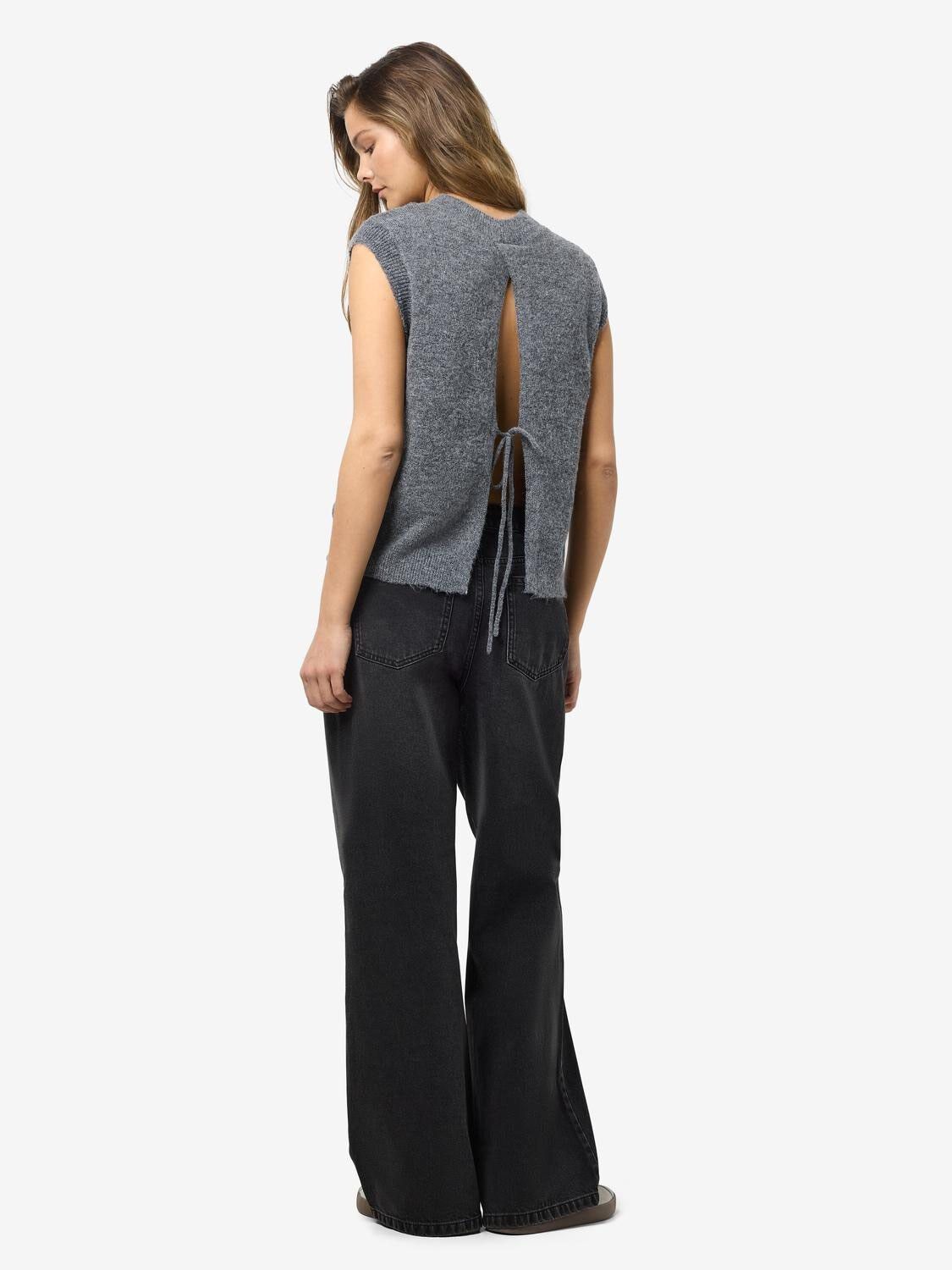 NMNOLA S/L O-NECK KNIT VEST FWD