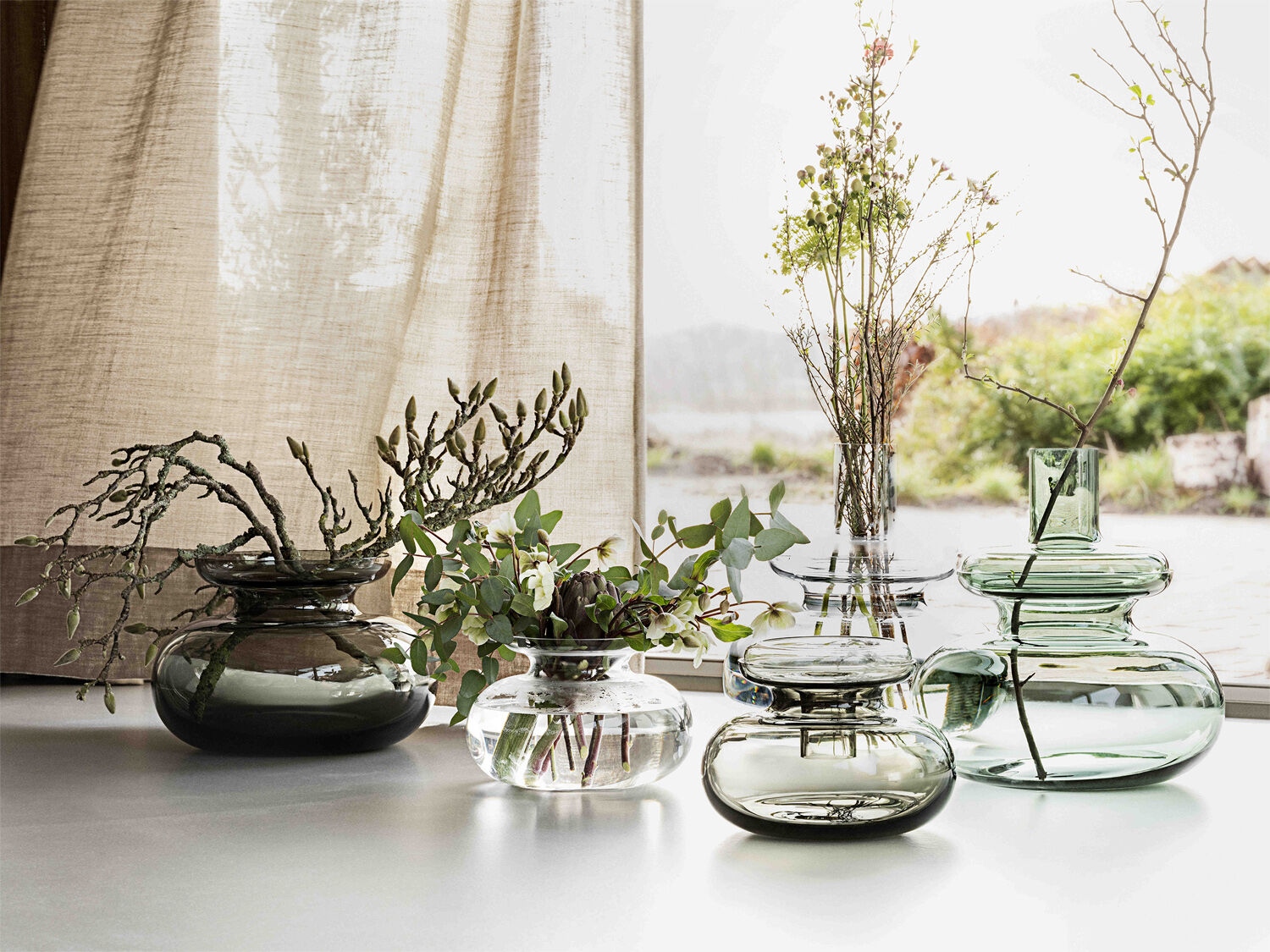 Vase Inu 31,7 x 33 cm Pure Clear