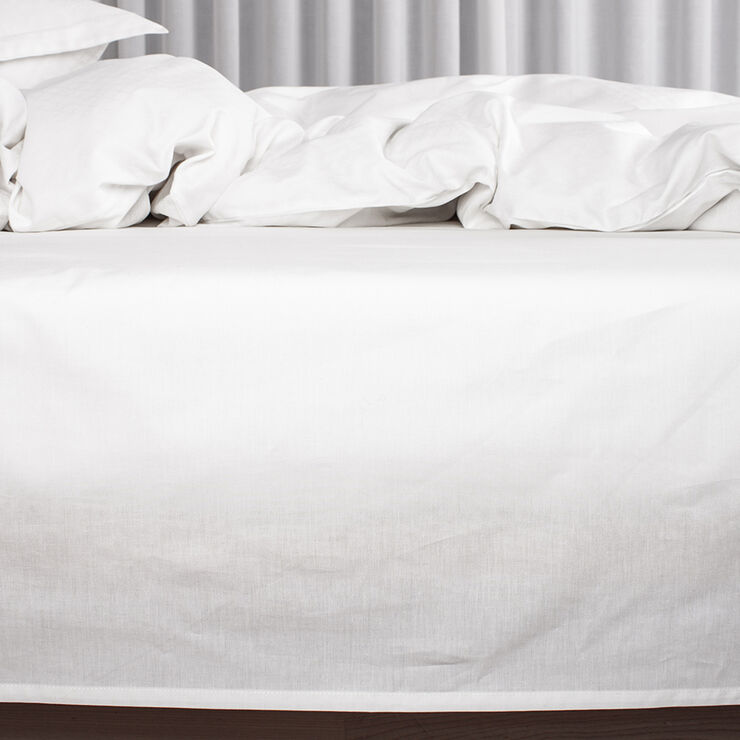 Økologisk lagen, percale - GOTS, hvid
