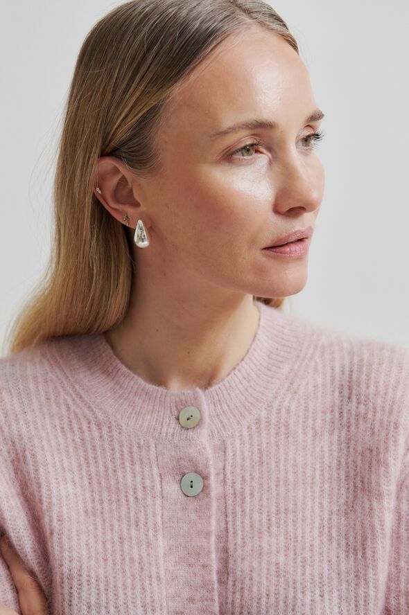 Andrea Knit Rib LS Cardigan